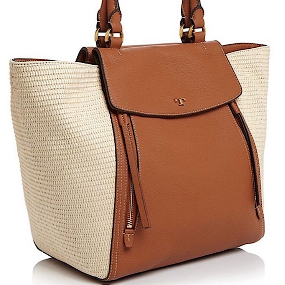 Tory Burch Half-moon Straw Tote